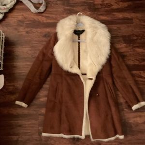 Faux fur coat